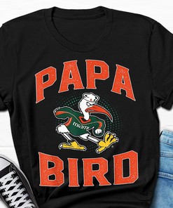 Papa Bird Mascot University of Miami Hurricanes T-Shirt, Hoodie, Sweatshirt - Great Gift for Fans
