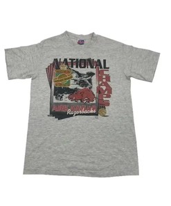 Relive the NCAA Final Four in 90s with this Arkansas Razorbacks T-Shirt, Sweatshirt, and Pullover Hoodie- Ideal for Fans