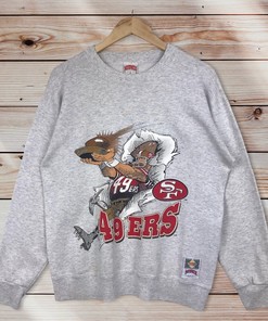 San Francisco 49ers AFC Champions Sweatshirt - Vintage Style Big Logo Pullover for Football Fans