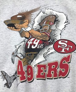 San Francisco 49ers AFC Champions Sweatshirt - Vintage Style Big Logo Pullover for Football Fans