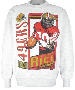 San Francisco 49ers Jerry Rice Sweatshirt - Vintage Style Hoodie Shirt - Gift for NFL Fans
