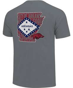 State Flag Cutout Collection for Arkansas Razorbacks - Hoodie, Sweatshirt, T-Shirt, Fan Gift