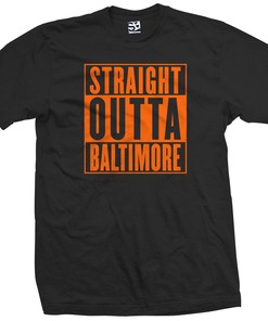 Straight Outta Baltimore Orioles Ravens Parody Shirt for Women, Ladies, and Unisex - Great Hoodie Sweatshirt
