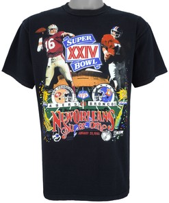 Super Bowl 24th T-Shirt: 49ers vs Broncos - Vintage Style Hoodie Sweatshirt - Gift for NFL Fans