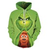 The Grinch 3D Printed Hoodies, Christmas Gifts for Children