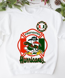 UM Hurricanes Firefighter T-Shirt, Crewneck Sweater, and Hoodie - Perfect for Fans