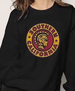 USC Trojans Vintage Trojan Head Logo Black T-Shirt - Perfect for Fans
