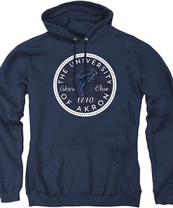 University of Akron Zips Official Plaid Badge Unisex Adult Hoodie