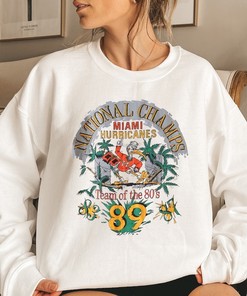 Vintage 1989 Miami Hurricanes National Champs Shirt for Men and Women - Great NCAA Gift