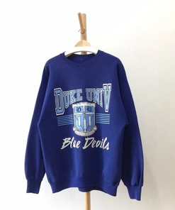 Vintage 90s Duke University Blue Devils Hoodie, Crewneck Sweatshirt, and T-Shirt