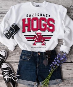 Vintage Arkansas Sweatshirt, Distressed Crewneck, Hoodie for NCAA Fans