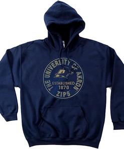 Vintage Circle Hooded Sweatshirt from NCAA Akron Zips, Sweatshirt, Gifts for Fans