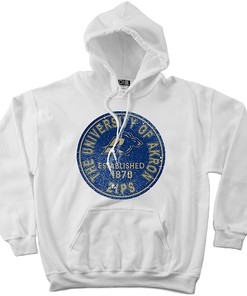 Vintage Circle Hooded Sweatshirt from NCAA Akron Zips, Sweatshirt, Gifts for Fans
