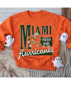 Vintage Miami Hurricanes Football 1980s T-Shirt and Crewneck Sweatshirt - Perfect for Fans