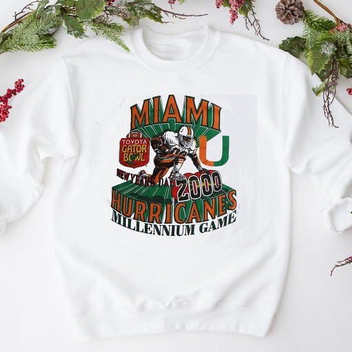 Vintage Miami Hurricanes Gator Bowl 2000 Football T-Shirt, Sweatshirt, and Hoodie - Great Gift for Fans