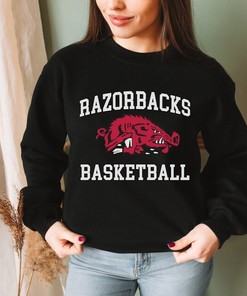 Vintage Razorbacks Basketball Sweatshirt, Throwback Crewneck, Hoodie for Fans