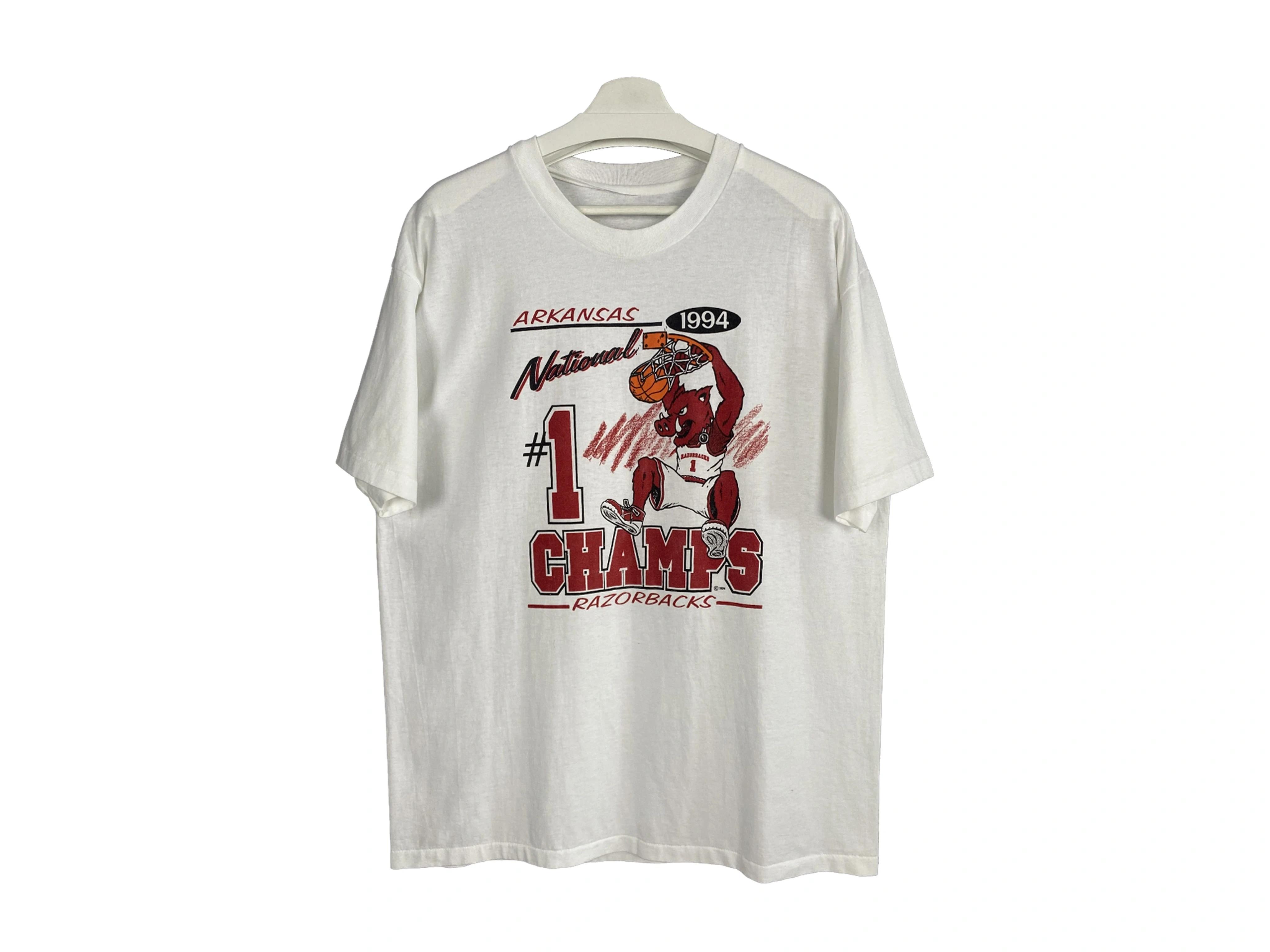 Vintage Style 1994 National Champs Arkansas Razorbacks T-Shirt, Sweatshirt - Full Size Gifts for NCAA Fans