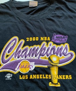 Vintage Style 2000 NBA Champions Lakers T-Shirt, Hoodie, and Sweatshirt - Full Size Reprint for Fans, Gift