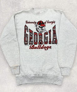 Vintage Style Georgia Bulldogs NCAA T-Shirt Hoodie Sweatshirt