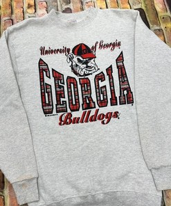 Vintage Style Georgia Bulldogs NCAA T-Shirt Hoodie Sweatshirt