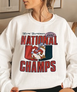 Vintage Style Miami Hurricanes 1987 National Champs T-Shirt, Sweatshirt, and Hoodie - Great NCAA Fan Gift
