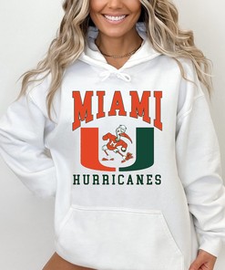Vintage Style University of Miami Sweatshirt, Preppy Miami Football T-Shirt for Fans