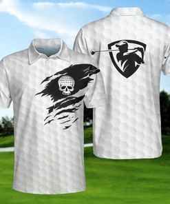 3D All Over Printed Unisex Golf Skull Polo Shirt - Golf