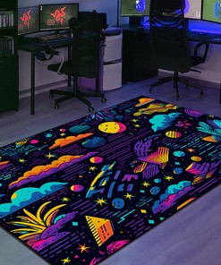 90's Lightningwave Pattern Wallpaper for Game Room Decoration