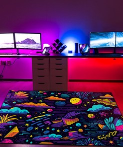 90's Lightningwave Pattern Wallpaper for Game Room Decoration