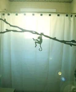 Adorable Monkey Shower Curtain - Cute Decor for Kids' Bathroom