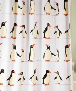 Adorable Penguin Design Shower Curtain for a Fun Bathroom