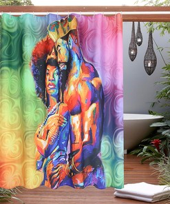 African King Shower Curtain for Regal Bathroom Decor