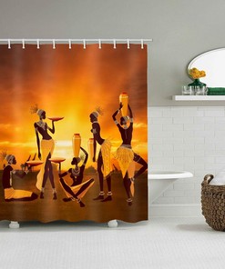 African Tribe Printed Waterproof Shower Curtain - Bathroom Accessories Home Decor