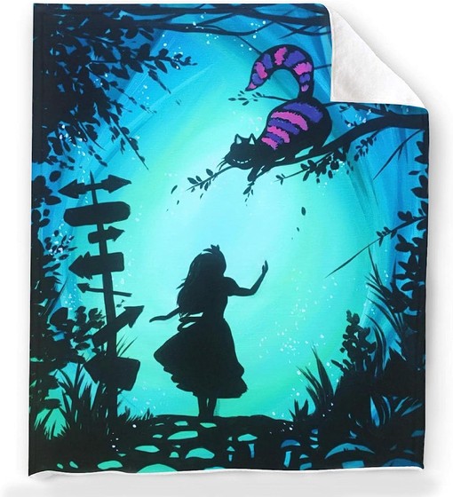 Alice in Wonderland Theme Shower Curtain for Vintage Bathroom Decor