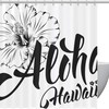 Aloha Hawaii Hibiscus Shower Curtain for Tropical Bathroom Decor