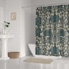 Antiqued Botanical Vintage Shower Curtain with Floral Design for Victorian Garden Retro Bathroom Decor, Housewarming Gift