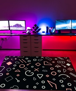 Arcade Carpet, Personalized Area Rug for Living Room, Area Rugs for Game Rooms