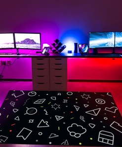 Arcade Carpet for Living Room, Bedroom, Personalized Area Rug for Living Room