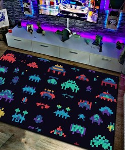 Arcade Invaders Pattern Carpet - Serene Maritime Themes, Neogeo