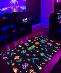 Arcade Pattern Art, Personalized Area Rug for Living Room