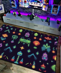 Arcade Pattern Art, Personalized Area Rug for Living Room