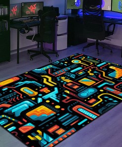Arcade Pattern Marquee Art Area Rug