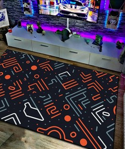 Arcade Pattern Rug, Personalized Area Rug for Bedroom