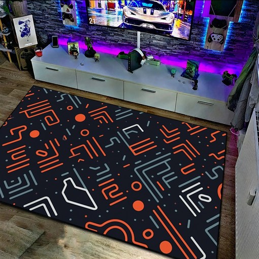 Arcade Pattern Rug, Personalized Area Rug for Bedroom