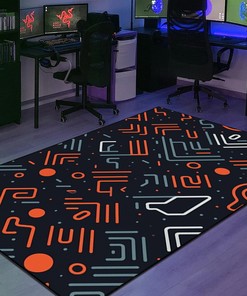 Arcade Pattern Rug, Personalized Area Rug for Bedroom