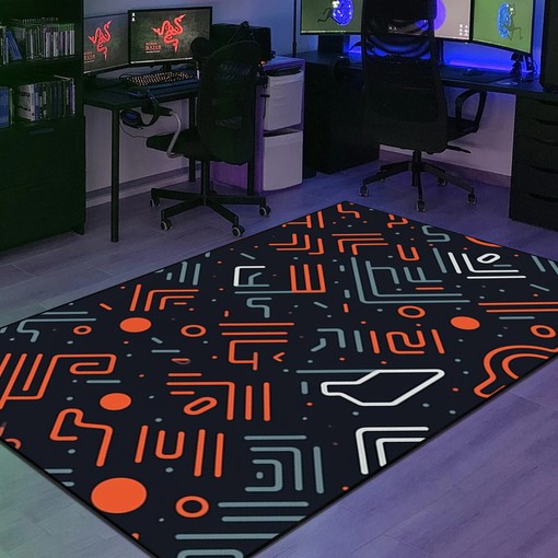 Arcade Pattern Rug, Personalized Area Rug for Bedroom