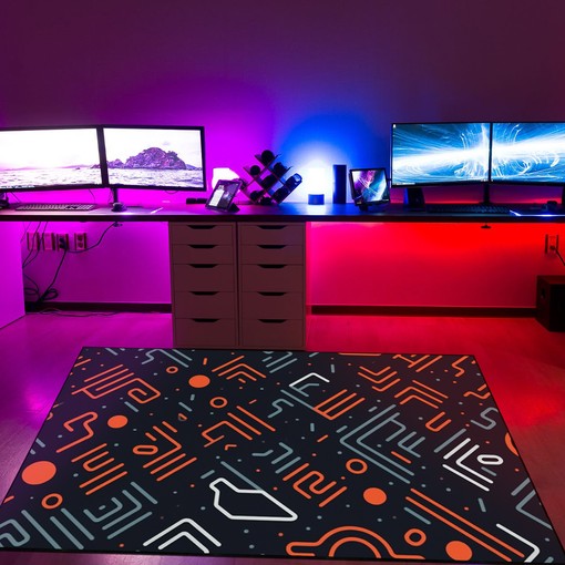 Arcade Pattern Rug, Personalized Area Rug for Bedroom