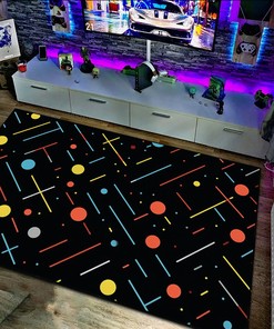 Arcade Pattern with Geometric Shapes Customizable Rug