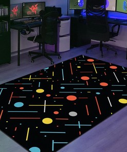 Arcade Pattern with Geometric Shapes Customizable Rug