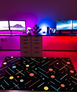 Arcade Pattern with Geometric Shapes Customizable Rug